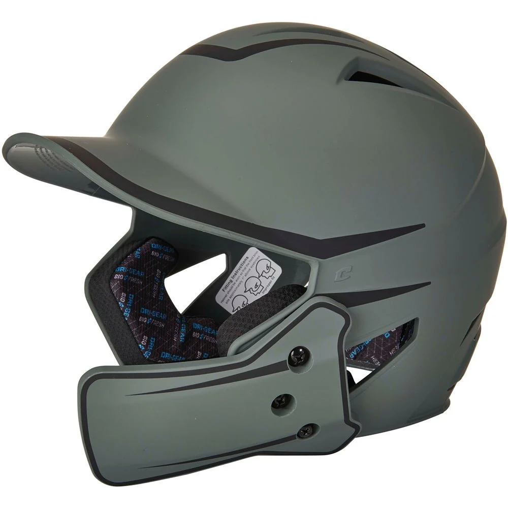 Champro HXM2JG HX Legend Plus 2-Tone Baseball Batting Helmet with Jaw Guard - Image 3