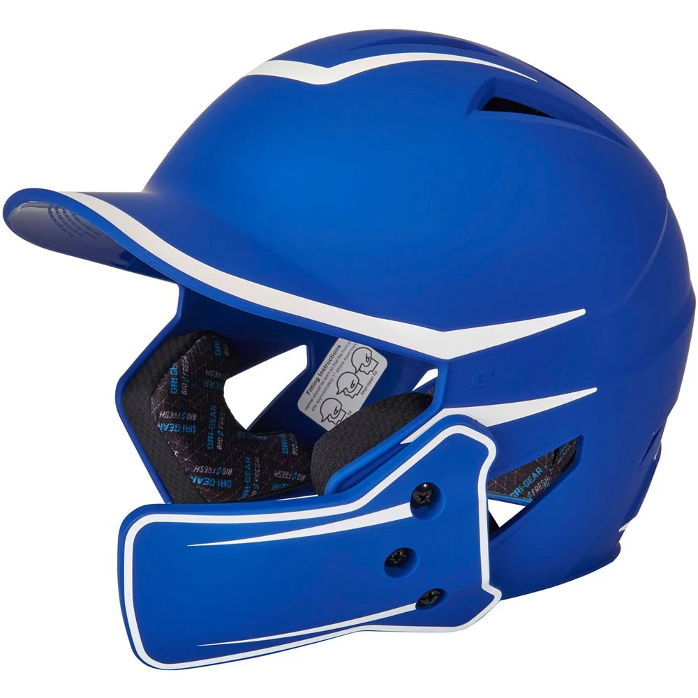 Champro HXM2JG HX Legend Plus 2-Tone Baseball Batting Helmet with Jaw Guard - Image 5