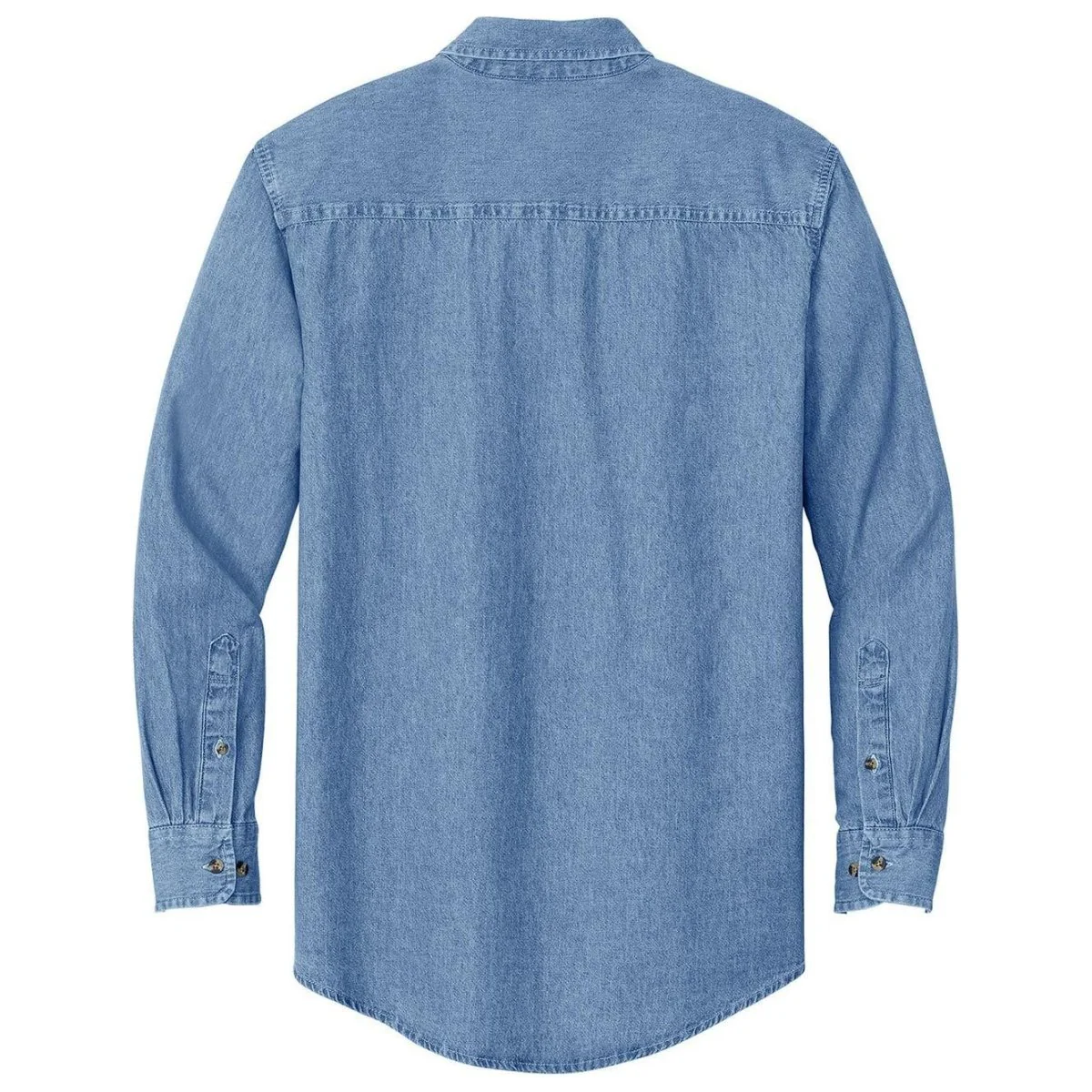 Mens Long Sleeve Value Denim Shirt - Image 4