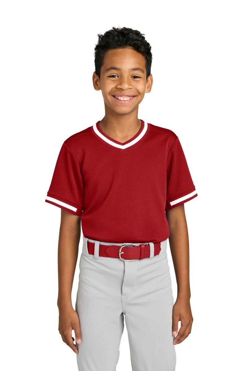 Joe's USA Youth Tough Mesh V-Neck Baseball Jersey - Image 6