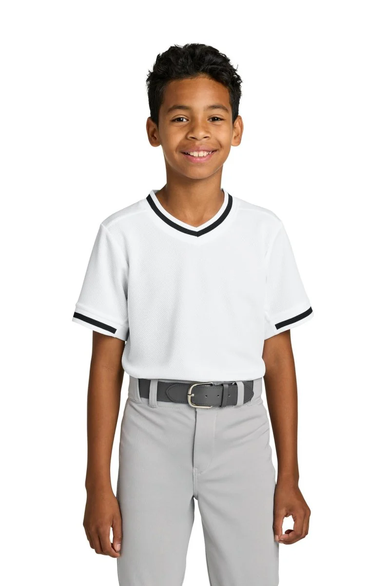 Joe's USA Youth Tough Mesh V-Neck Baseball Jersey - Image 8