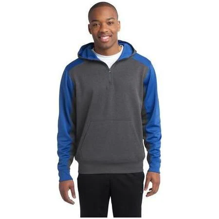 Mens Colorblock Tech Fleece 1/4-Zip Hooded Sweatshirt - Image 18