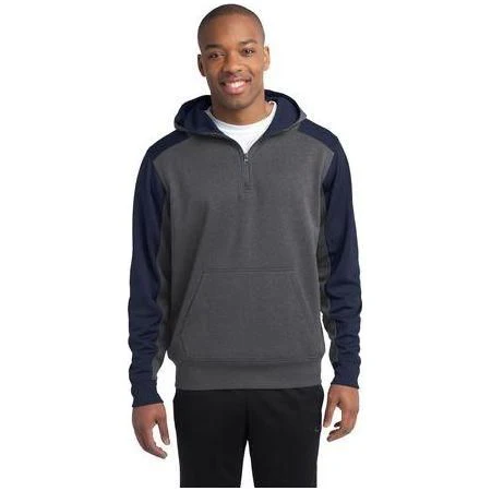 Mens Colorblock Tech Fleece 1/4-Zip Hooded Sweatshirt - Image 26