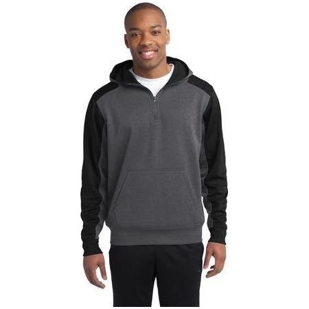Mens Colorblock Tech Fleece 1/4-Zip Hooded Sweatshirt - Image 54