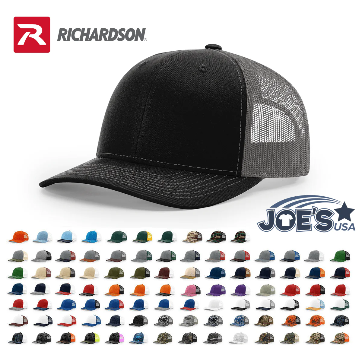 Richardson 112 Snapback Trucker Cap | Structured Mesh Back Hat