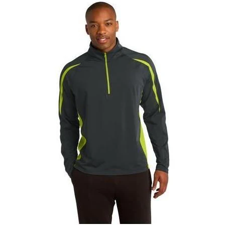Mens Wick Stretch 1/2-Zip Colorblock Pullover - Image 23