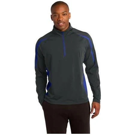 Mens Wick Stretch 1/2-Zip Colorblock Pullover - Image 31